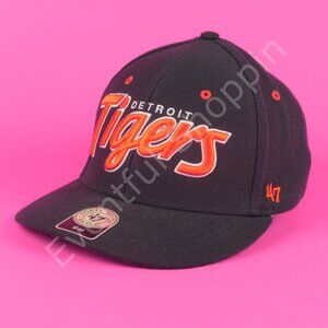 47 Detroit Tigers Hat Mens S-M Navy Blue Wool Blend Script New